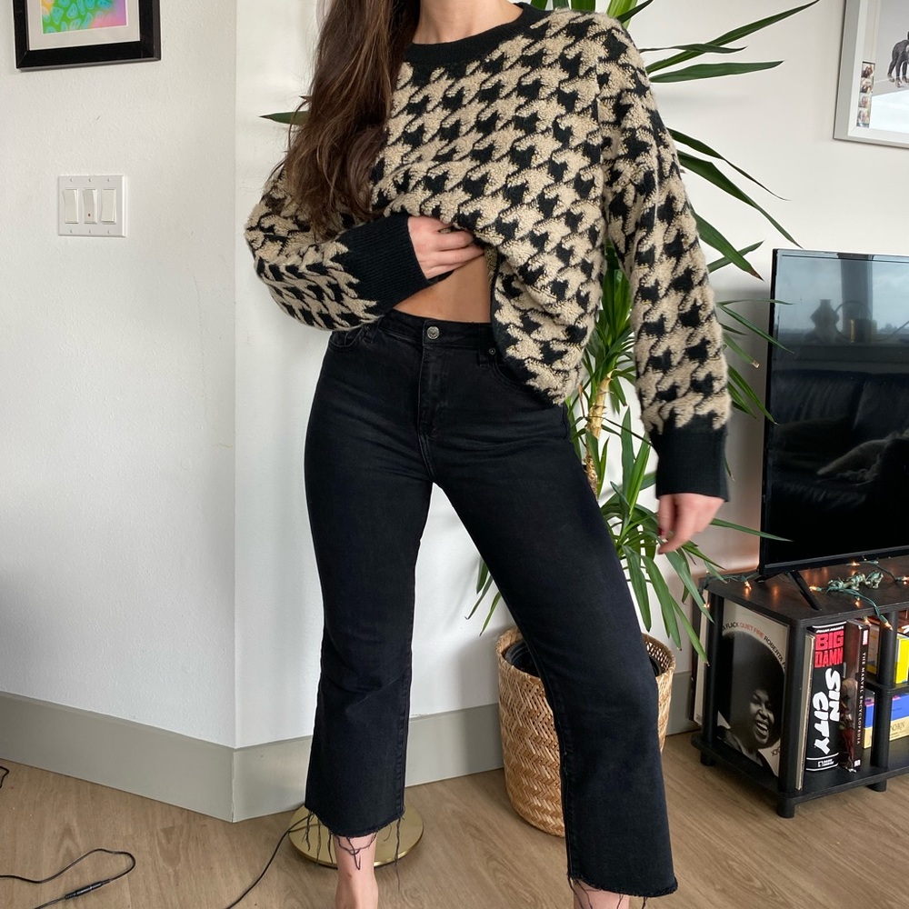Black Topshop Jeans Cropped